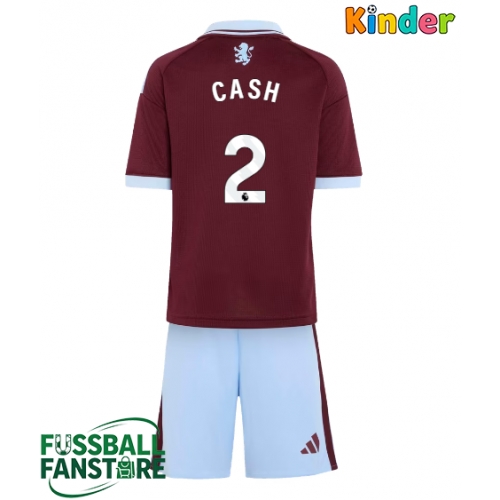 Aston Villa Matty Cash #2 Replik Heimtrikot Kinder 2026-27 Kurzarm (+ Kurze Hosen)